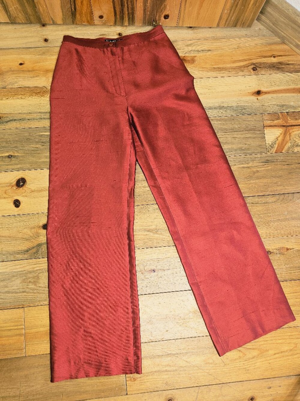 Salvatore Ferragamo Italian Designer SILK Pants Size 4